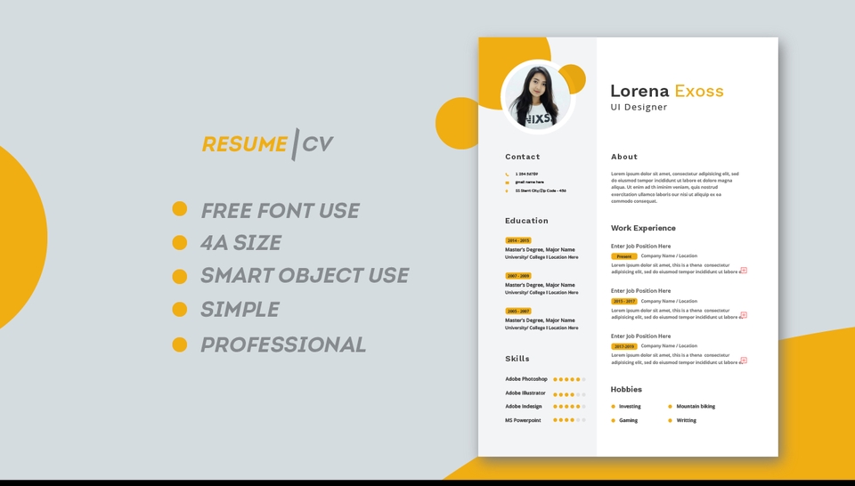 Portfolio & Resume - Desain CV/Resume Minimalis - 2