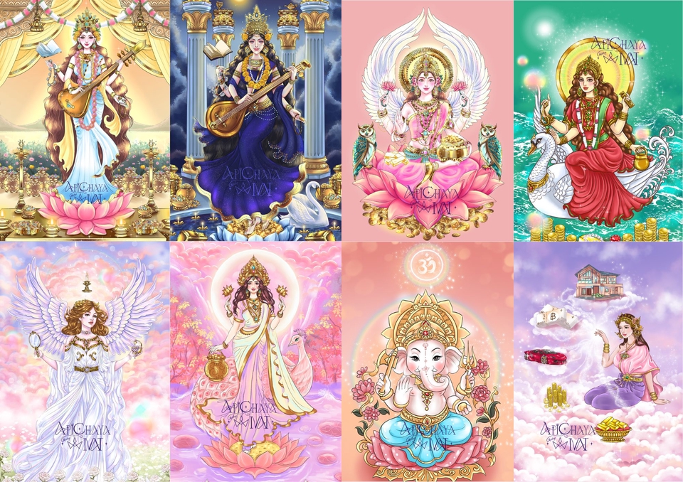 รับวาดรูปภาพประกอบ สำหรับไพ่ยิปซี ทาโร่เเละออราเคิล