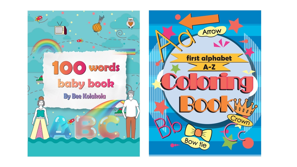 ออกแบบหน้าปกหนังสือระบายสี Ebook Paperback ออกแบบหน้าปกหนังสือระบายสี Ebook Paperback