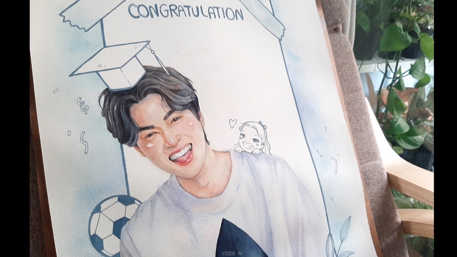 วาดภาพเหมือน Portrait - Portrait Watercolor : รับวาดภาพหลากหลาย เน้นคุณภาพ - 1