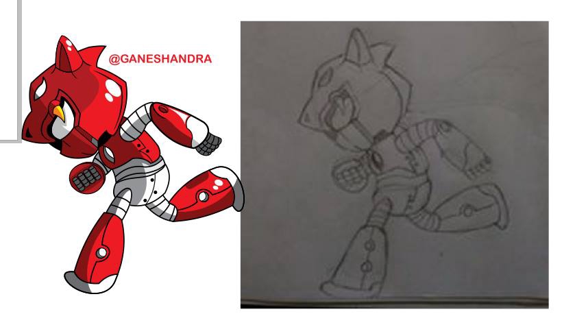 Desain logo robot merah untuk perusahaan dengan desain keren dan modern.