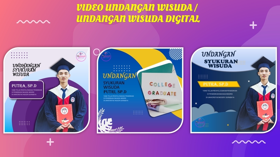 Kartu Ucapan & Video - VIDEO UNDANGAN DIGITAL (UNDANGAN PERNIKAHAN, AQIQOH, WISUDA), VIDEO UCAPAN DIGITAL BERKUALITAS  - 5