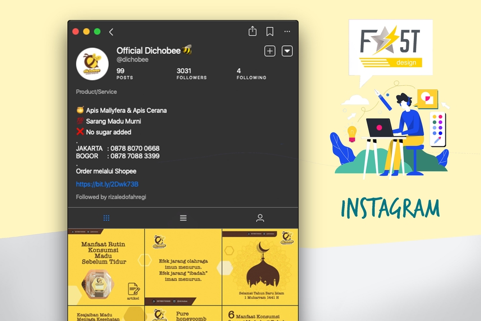 Banner Online - Paket Percobaan Design Feed Story Caption Instagram - 2