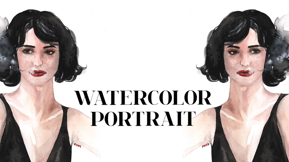 วาดภาพเหมือน Portrait - รับวาดภาพเสมือนจริงบุคคลด้วยสีน้ำ (Watercolor Portrait) - 1