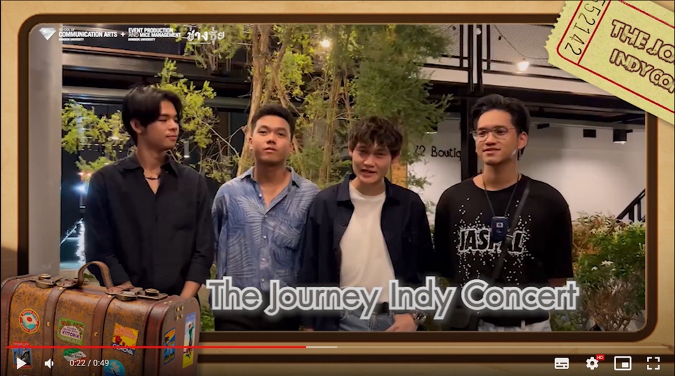 รับตัดต่อวีดีโอ งานคอนเสิร์ต The Journey Indy ถ่ายวีดีโอคุณภาพสูง