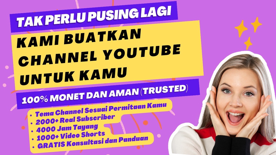 Youtuber/ Video - Jasa Pembuatan Channel Youtube 100% Real TRUSTED - 1