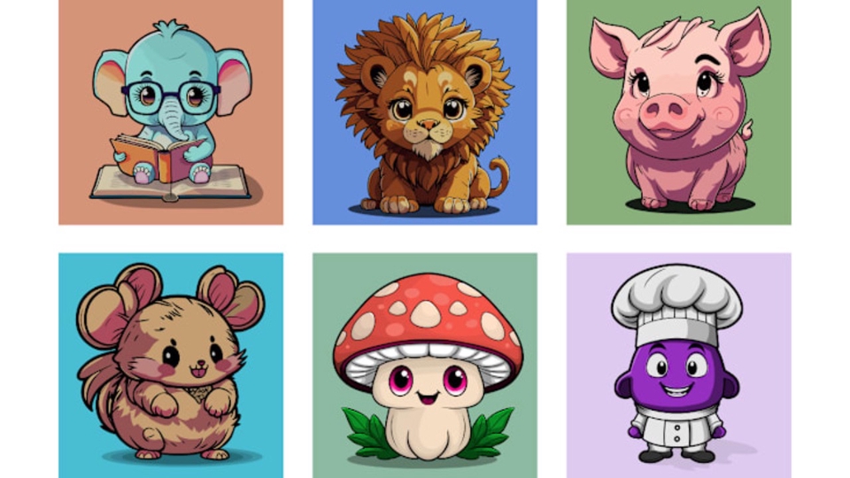 Jasa Pembuatan Karakter VTuber Profesional dan Terpercaya - Desain maskot kartun dari hewan, karakter, buah-buahan