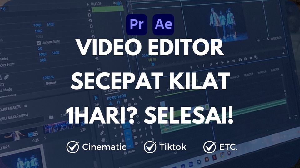 Video Editor PROFESIONAL, cepat dan murah