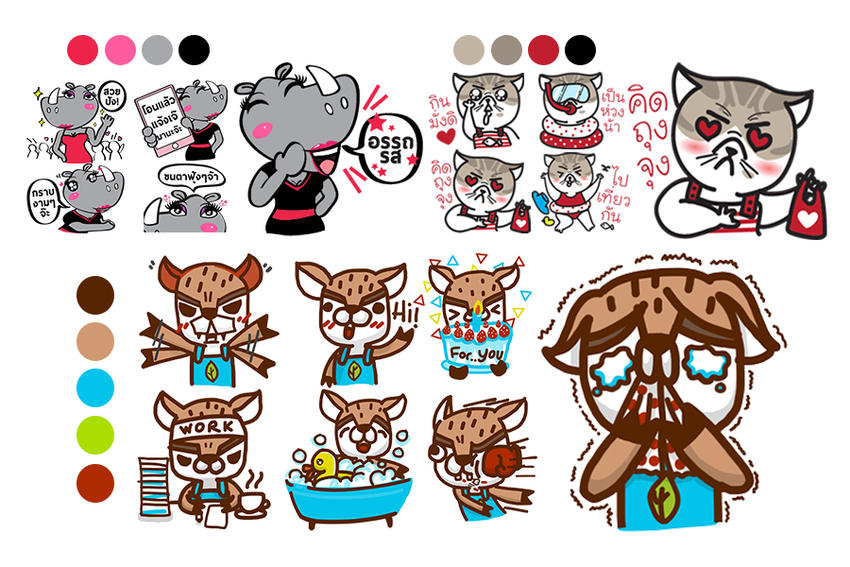 ออกแบบ LINE Sticker - ออกแบบสติ๊กเกอร์ไลน์และแบบแอนนิเมชั่น - 3