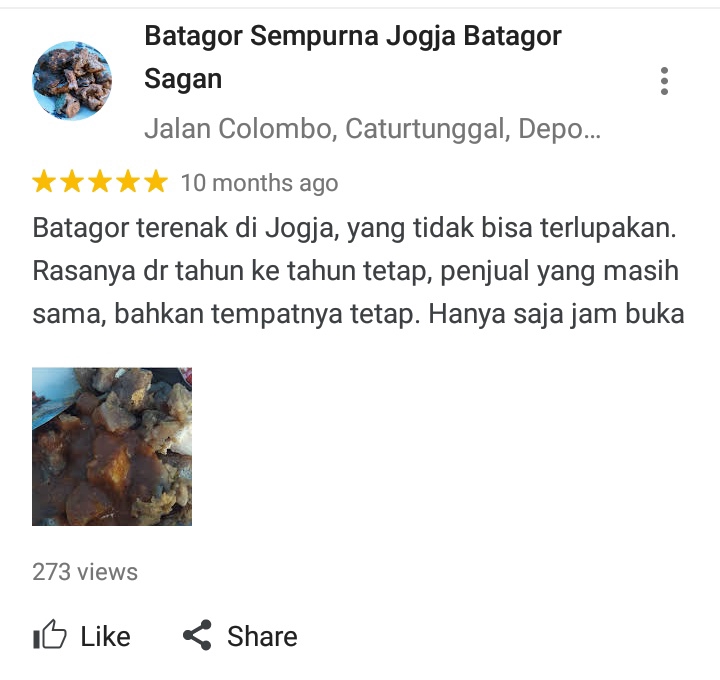 Memberi Review - Review tempat,jasa,maupun makanan - 8