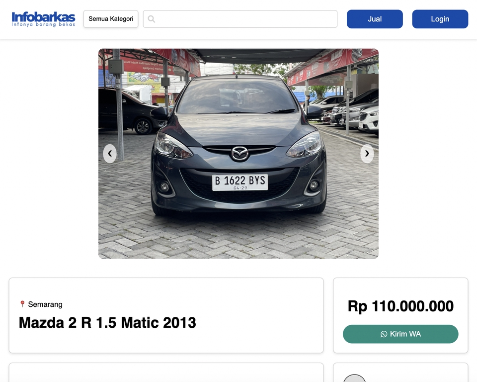 Jasa pembuatan website Mazda 2 R 1.5 Matic 2013 harga website toko online