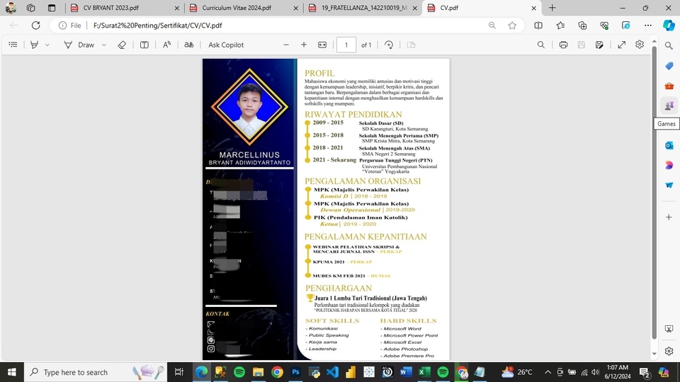 Jasa Pembuatan CV Profesional Desain CV Menarik CV Bahasa Indonesia CV Bahasa Inggris Desain CV Unik CV Berpengalaman Curriculum Vitae