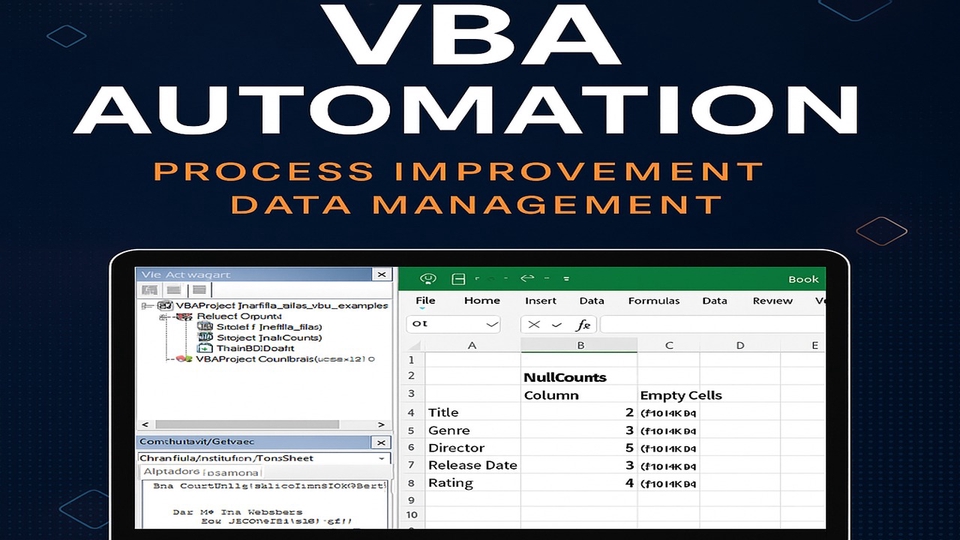 รับเขียนโปรแกรม VBA อัตโนมัติ เพื่อเพิ่มประสิทธิภาพการทำงาน และการจัดการข้อมูล excel