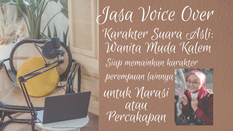 Jasa Voice Over (VO) Bahasa Indonesia dan Bahasa Inggris.