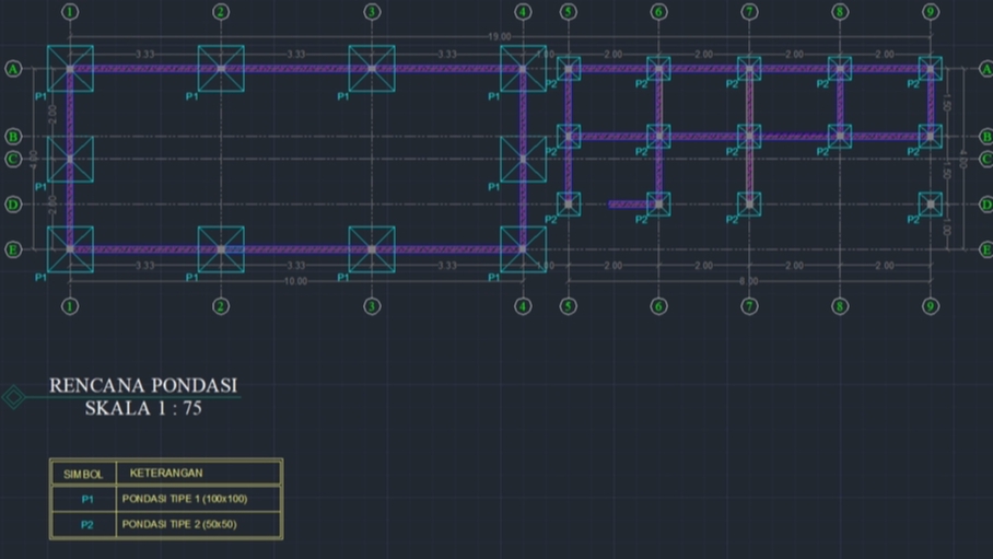 CAD Drawing - AUTOCAD Drawing IMB 1-3 Hari Jadi | Rumah Tinggal | Ruko | Kantor | Mess | Gambar Struktur - 12