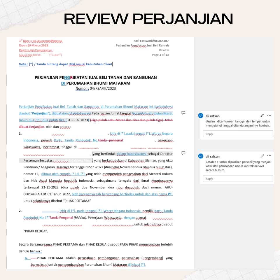 Hukum - Review & Drafting Perjanjian, MOU, Addendum, NDA dan Konsultasi serta LO - 4