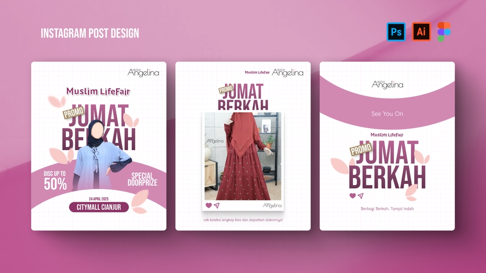 Jasa Desain Banner Instagram Promosi Jualan Jumat Berkah, desain banner keren untuk jualan online shop, instagram post template