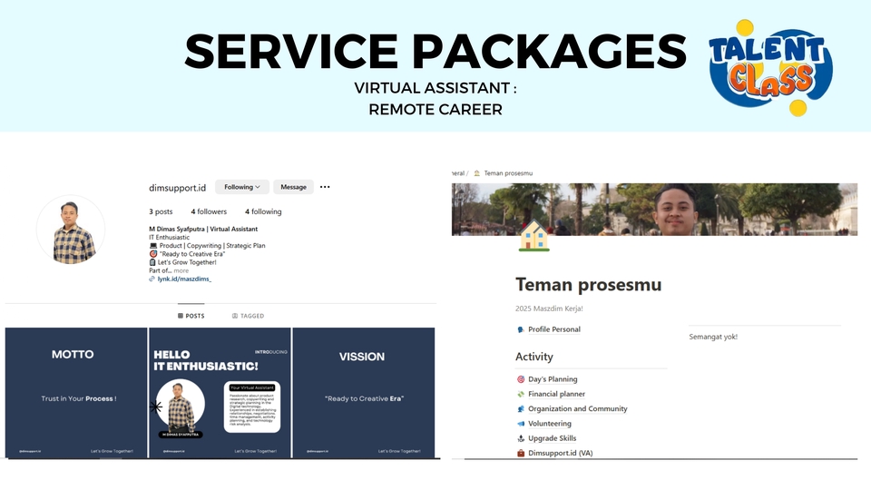 Jasa virtual assistant berpengalaman di Indonesia, membantu klien dalam mengelola jadwal, email, dan tugas administrasi.