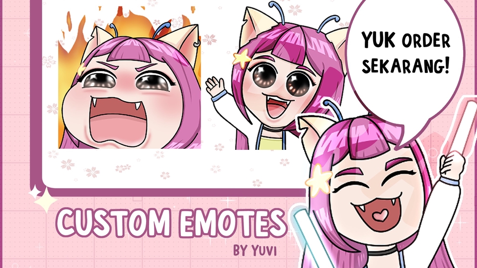 Gambar dan Ilustrasi - Desain karakter atau emotes untuk twitch / youtube - 1