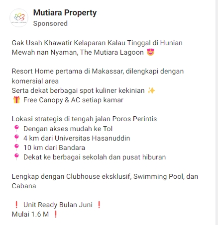 Jasa penulis artikel freelance, content writer, copywriting untuk hunian di Makassar dengan harga murah