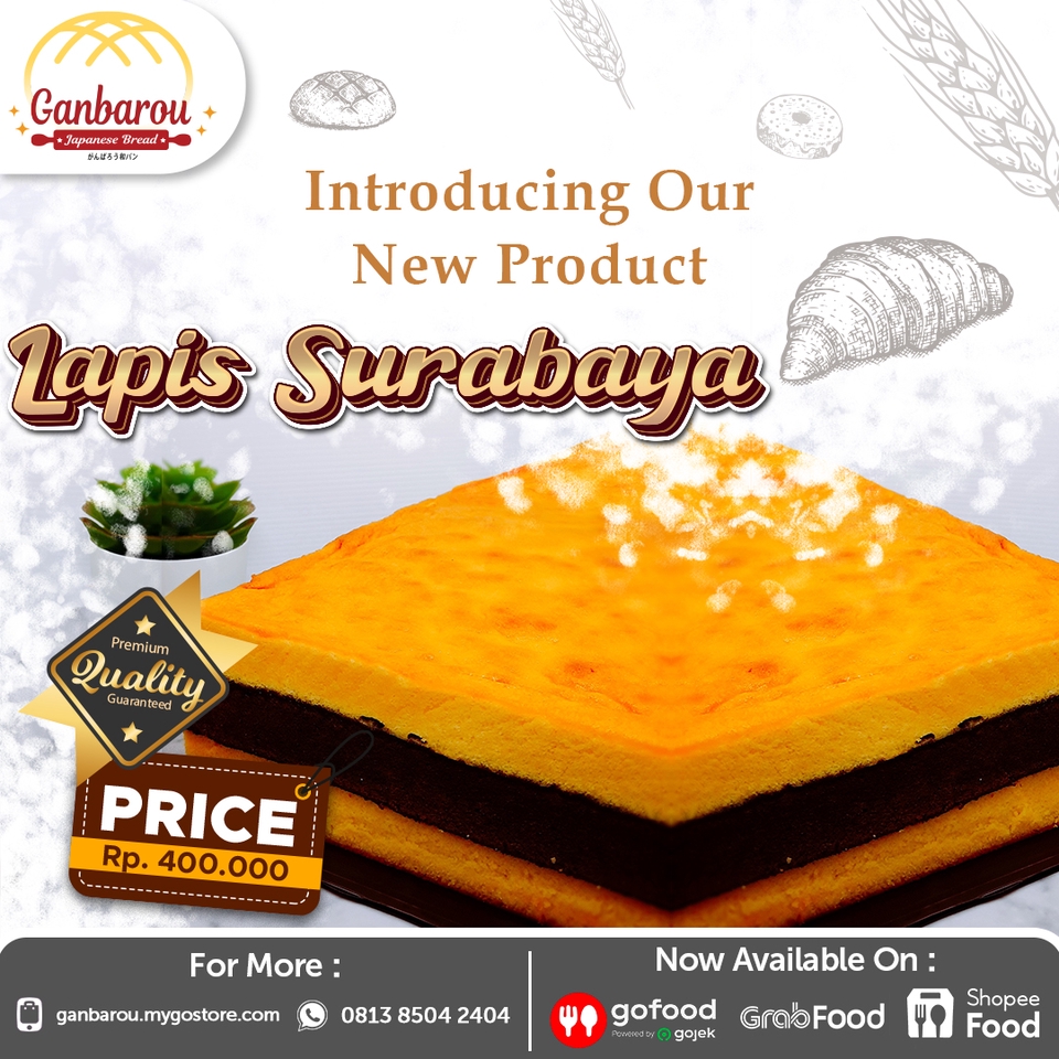 Jasa desain banner instagram lapis surabaya untuk promosi bisnis kuliner makanan kue manis