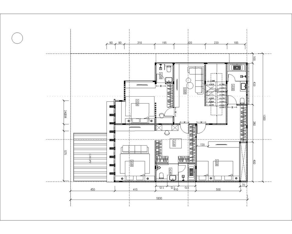 CAD Drawing - LAYOUT DENAH RUMAH TINGGAL - 2