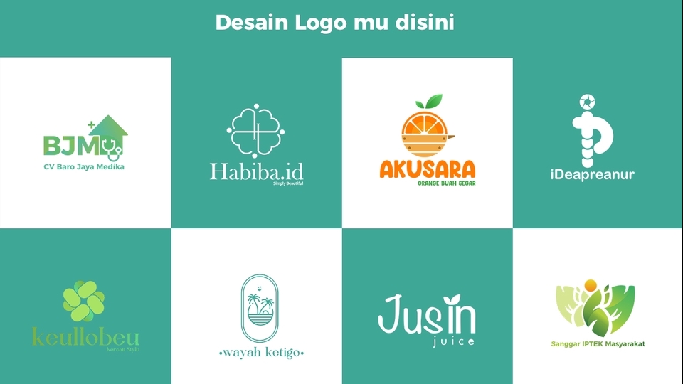 Logo - desain logo usaha, perusahaan,  Organisasi modern minimalis - 1