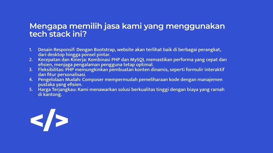 Web Development - Jasa Pembuatan Website Murah Menggunakan Tech Stack HTML, Bootstrap, PHP, Composer, dan MySQL. - 4
