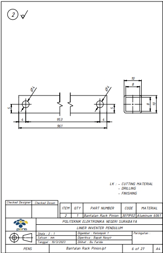 CAD Drawing - CAD Drawing atau Gambar Kerja Desain 3D | Autodesk Inventor, Fusion 360 - 4
