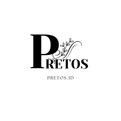 Logo "Pretos" dengan desain modern dan elegan, cocok untuk restoran atau cafe.