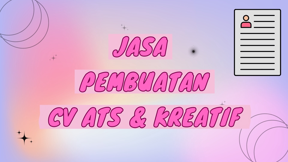 Jasa Desain CV (Curriculum Vitae) & Portofolio - JASA PEMBUATAN CV ATS DAN KREATIF