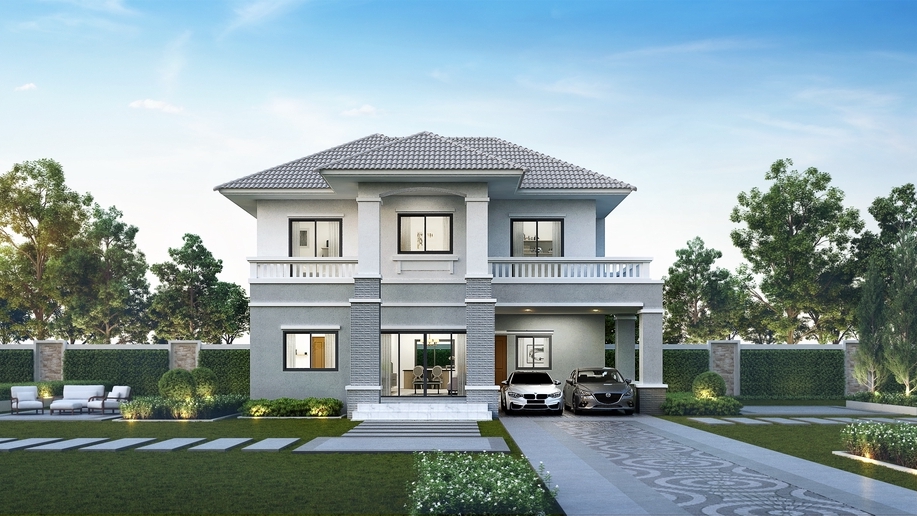 ออกแบบบ้าน 3d โมเดลบ้าน 3 มิติ perspective รับเขียนแบบ 3d ราคาถูก