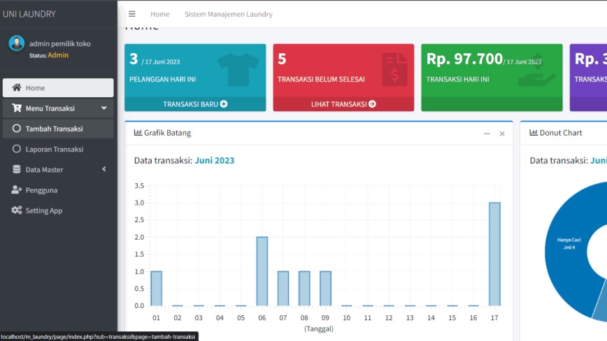 Jasa Pembuatan Software dan Program Dekstop - Pembuatan Website Aplikasi Laundry