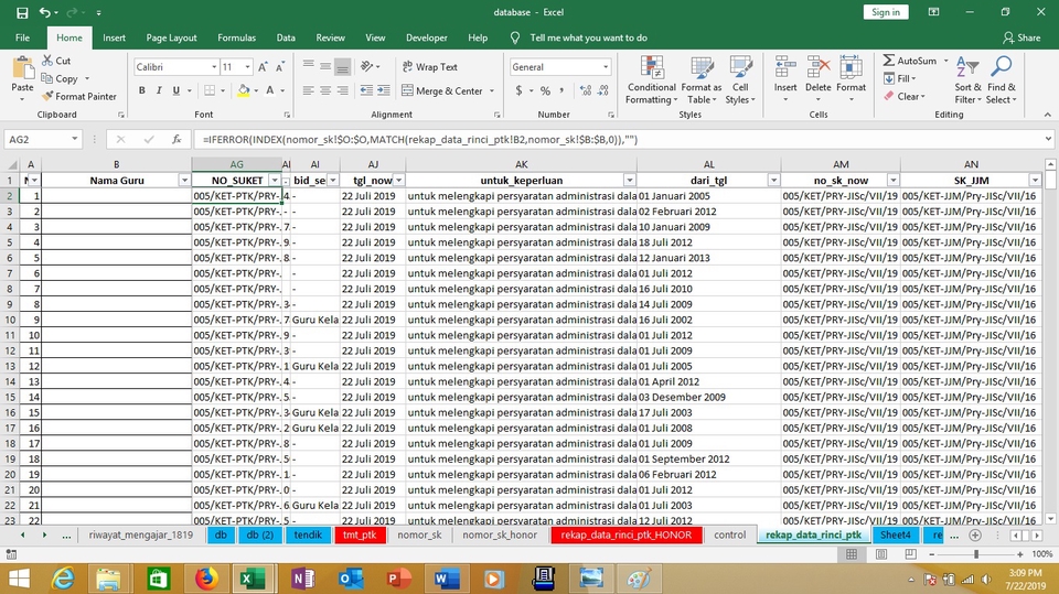 Entry Data Excel dan Pembuatan Formula