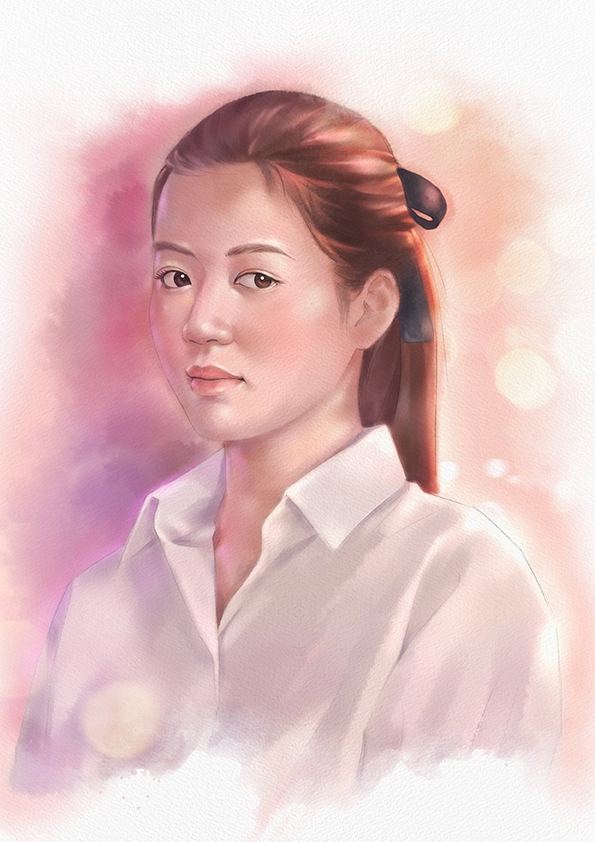 วาดภาพเหมือน Portrait - รับวาดภาพเหมือน portrait สไตล์สีน้ำ เทคนิคDigital painting - 14