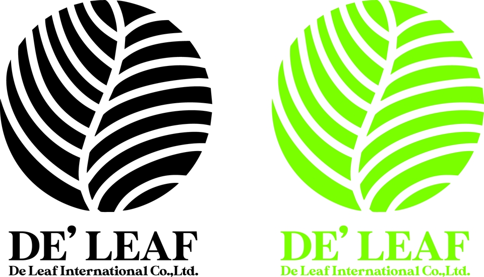 รับออกแบบโลโก้ De' Leaf โลโก้เรียบหรูดูแพง สไตล์มินิมอล