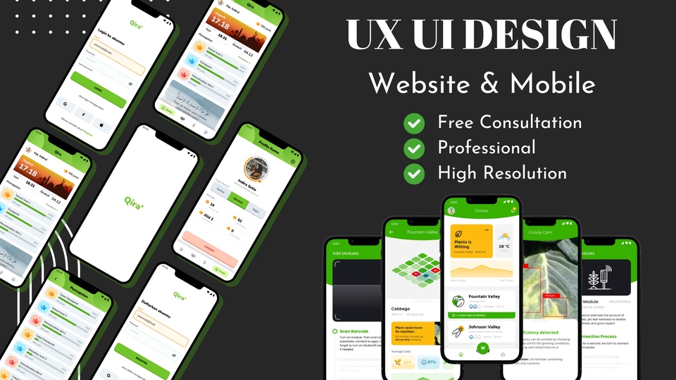 Desain UI UX mobile app dengan tampilan antarmuka yang modern dan estetis, meningkatkan pengalaman pengguna dengan layanan desain web dan mobile yang profesional.