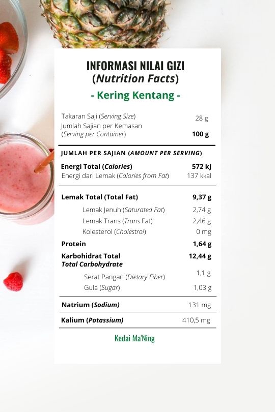 Analisis Data - JASA PEMBUATAN INFORMASI NILAI GIZI ATAU NUTRITION FACT - 1 HARI JADI - 8