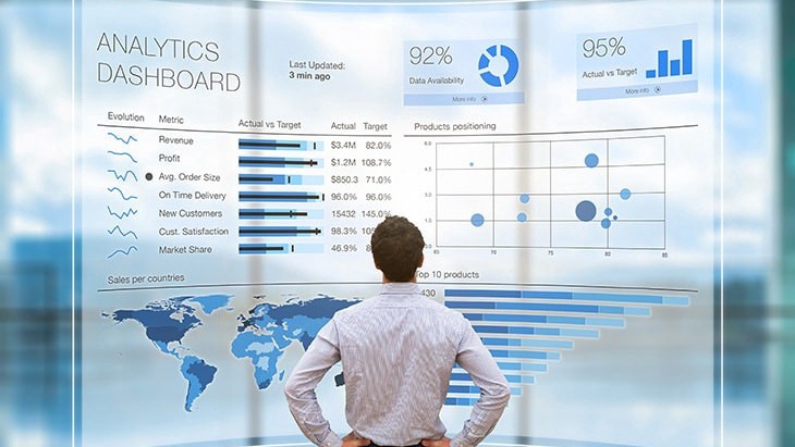 Jasa Analisis Data untuk bisnis Anda, menampilkan dashboard analitik dengan data statistik, grafik, dan visualisasi data yang mudah dipahami.