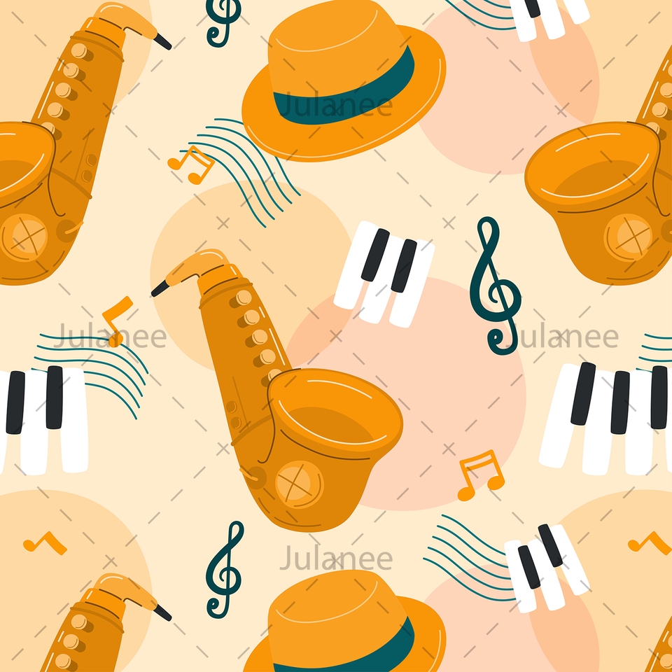 ออกแบบลายผ้า - รับออกแบบลายผ้า Pattern/Repeat สไตล์ Flat - 3