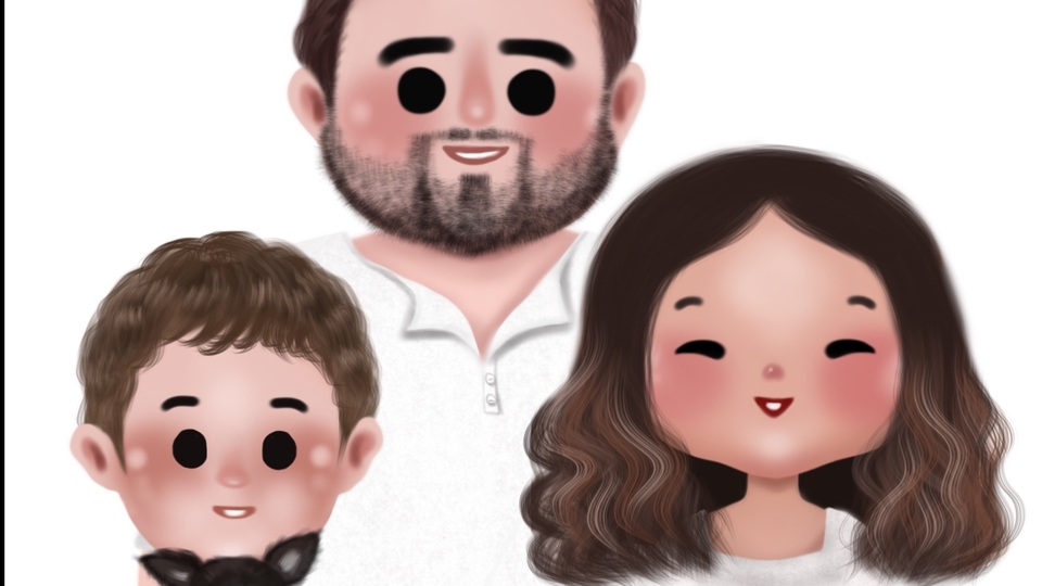 วาดภาพการ์ตูน - รับออกแบบวาดภาพการ์ตูนกึ่งสเหมือนจริง • เปลี่ยนรูปภาพของคุณให้กลายเป็นตัวการ์ตูนน่ารักๆกันค่ะ - 1