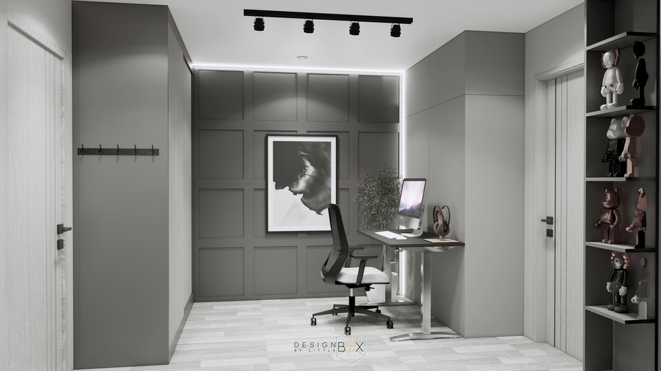 รับออกแบบตกแต่งภายในบ้าน ห้องทำงานสไตล์โมเดิร์น