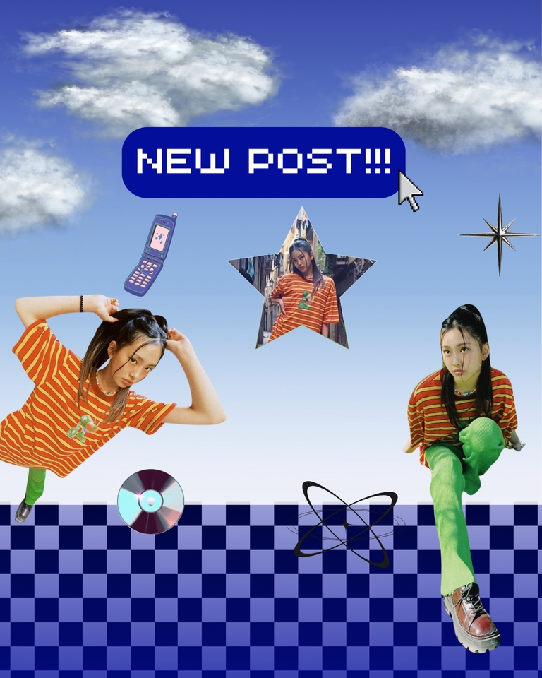 Banner Online - .Template Instagram Y2K Denim Aesthetic – 24 Post Siap Edit (Canva) - 22