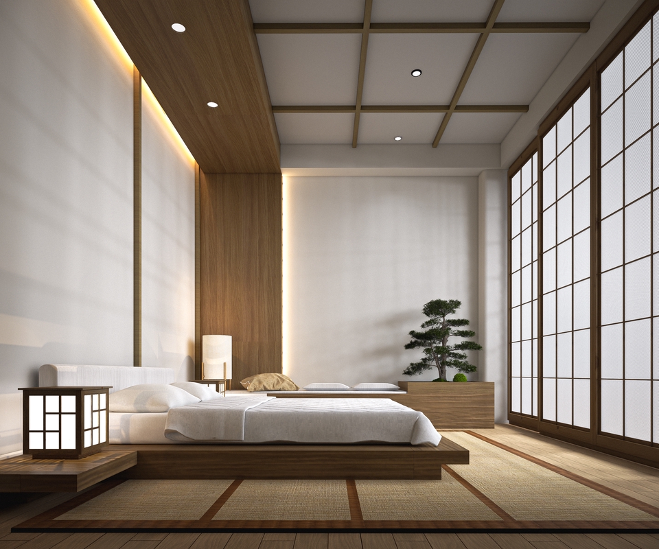 Jasa desain interior minimalis untuk kamar tidur dengan konsep Jepang