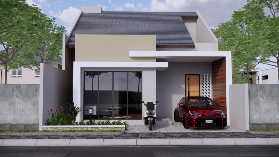 3D & Perspektif - Desain Arsitektural, 3D Modeling dan Rendering - 6