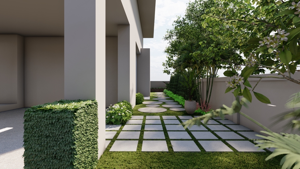 ออกแบบภูมิทัศน์และตกแต่งสวน - Fast Render and Designs Exterior Landscape - 6