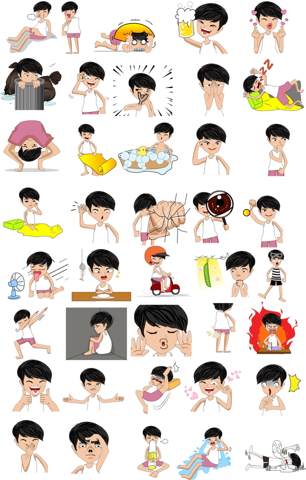 ออกแบบ LINE Sticker - รับวาด ออกแบบ Sticker Line น่ารักๆ ราคาประหยัด ตามแบบที่ลูกค้าต้องการ - 6