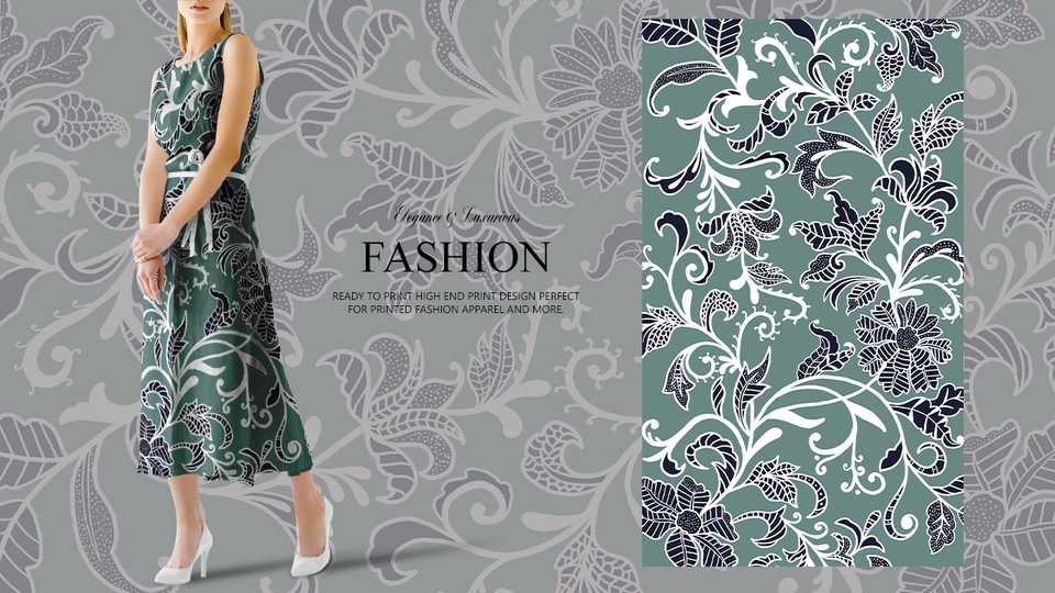 Desain Kaos & Motif - Pattern Design Textile & Fabric untuk Fashion, Dekorasi Rumah, Dll. - 9