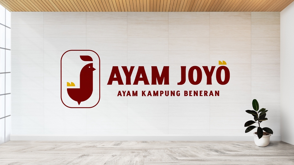 Jasa Desain Logo Ayam Joyo - Ayam Kampung Beneran, desain logo online, logo makanan, logo perusahaan, bikin logo, logo restoran.