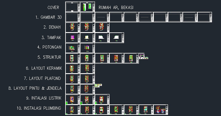 CAD Drawing - JASA PEMBUATAN GAMBAR KERJA BUAT IMB- 5000/M2 - 3